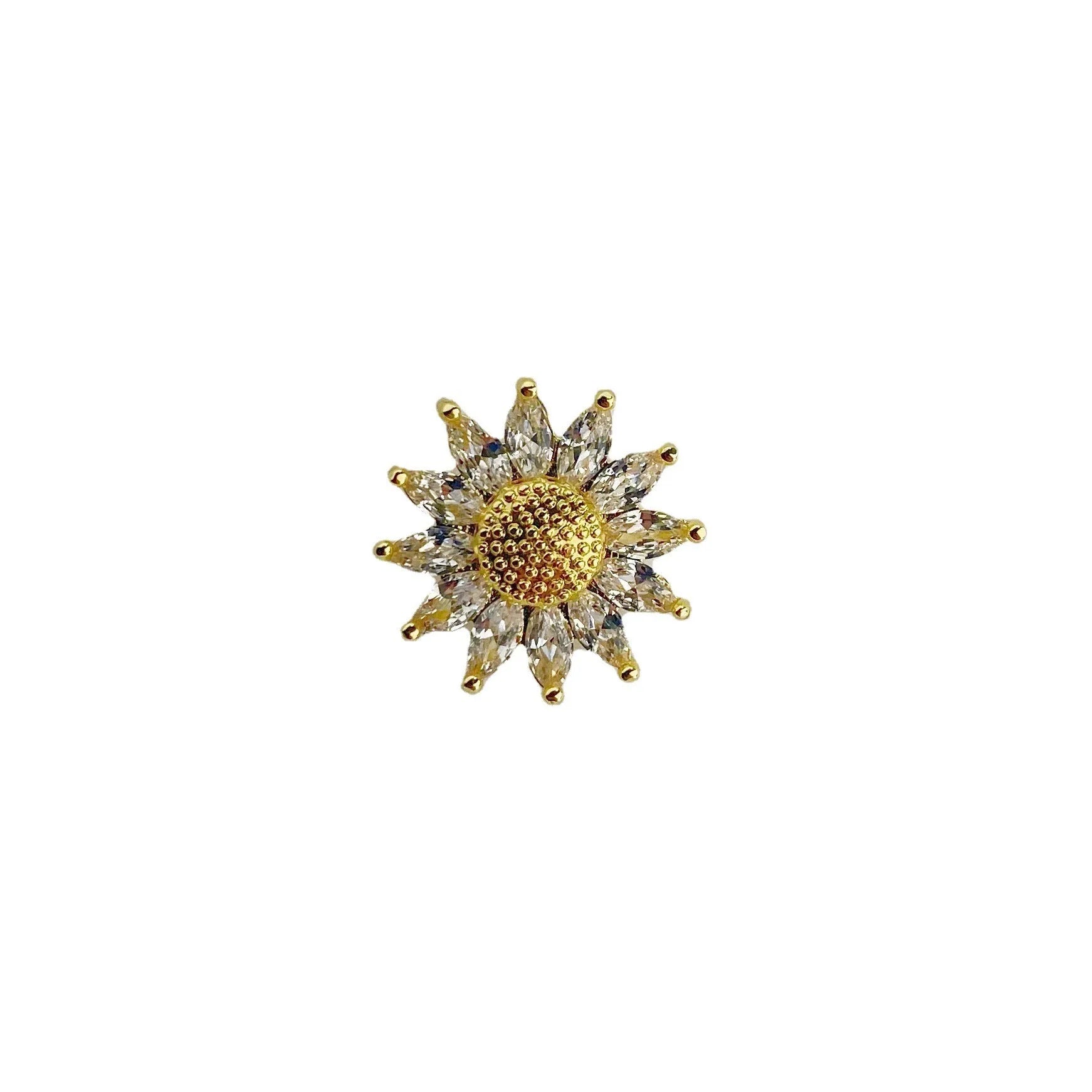 Geometric-shaped copper brooch for women in one of six electroplated colour finishes.