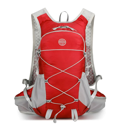 20L lightweight outdoor cycling hiking backpack in blue with multiple compartments and breathable back panel