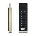 64GB metal USB flash drive with fingerprint scanner and digital encryption buttons