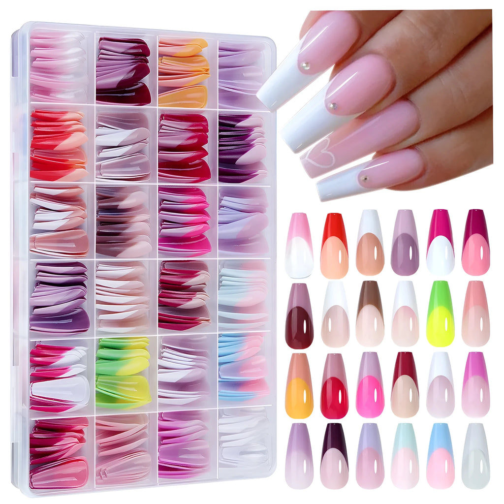 Box of 288 removable French wear armour nail stickers with seamless, ultra-thin design.