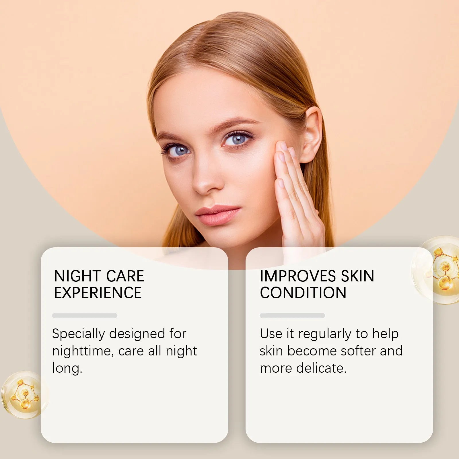 Single sheet facial mask with serum for moisturising and lightening skin.