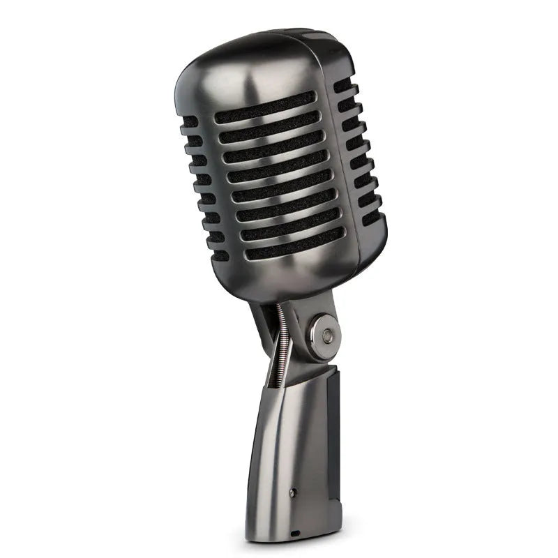 Retro style wireless condenser microphone with cardioid pickup for K song and recording