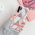 Electroplated marble pattern mobile phone case for Huawei and Samsung smartphones in various colours