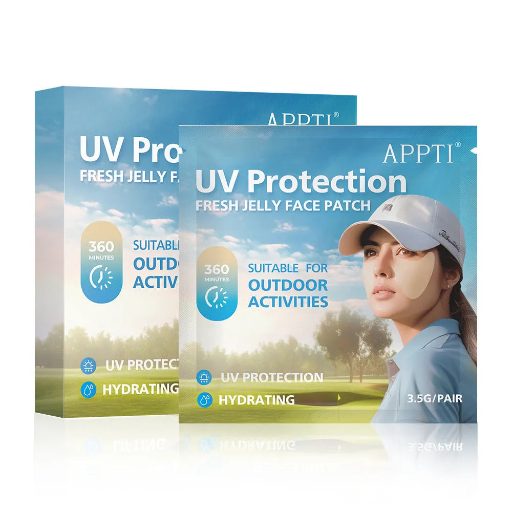 UV protection outdoor sports eye mask with adhesive shield in standard size packaging