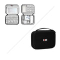 Black and Grey EVA digital storage bag for organising headphones and cables.