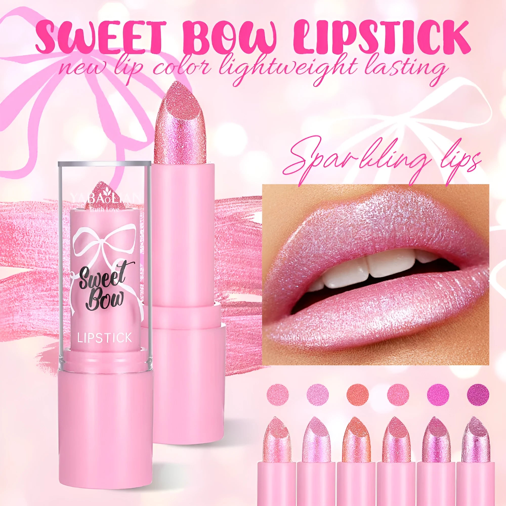 Sweetheart Bow XINGX Diamond Lipstick from Starlight Diamond series in six colour options
