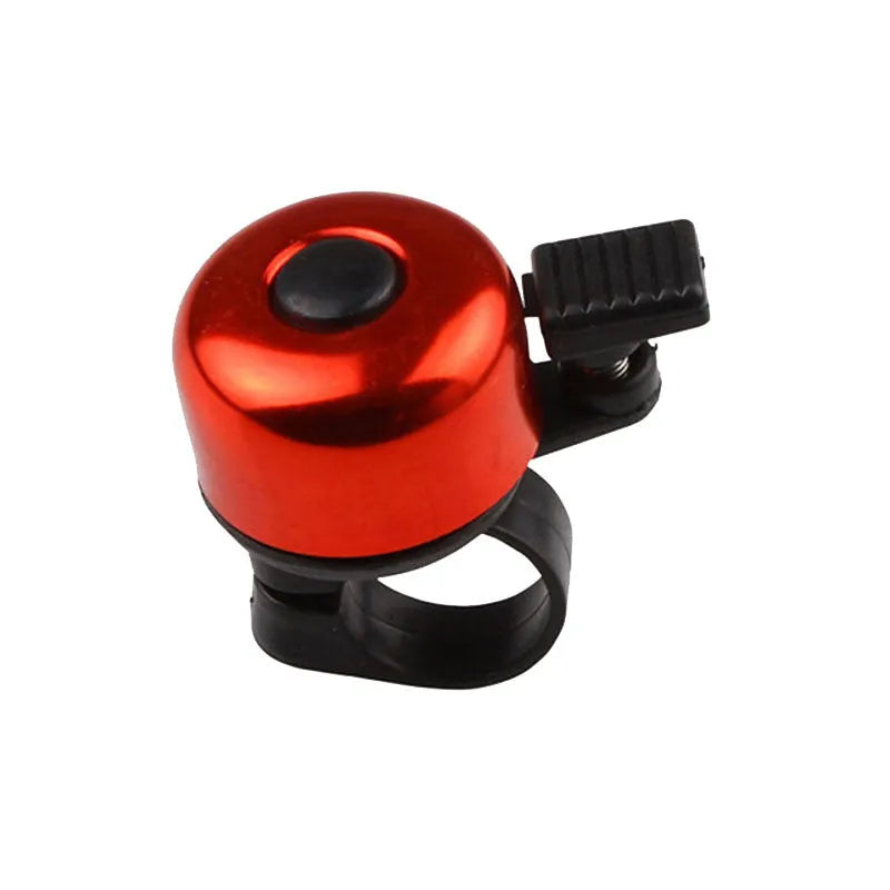 Colour mini bicycle bell in aluminium alloy weighing 0.019 kg on a bike handlebar