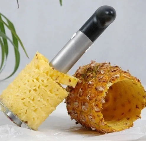 Stainless steel pineapple corer slicer kitchen tool with ABS handle for peeling and cutting fresh fruit