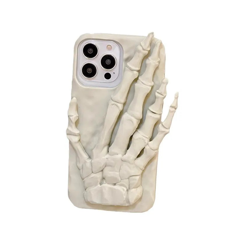 Skull hand bone three-dimensional relief silicone phone case for Apple iPhone