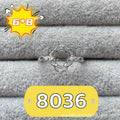 Korean style open mouth ring with oval denier stone and five-pointed star design on copper with electroplating