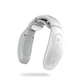 Small red and white intelligent cervical massager with battery, for neck, back, and leg massage.