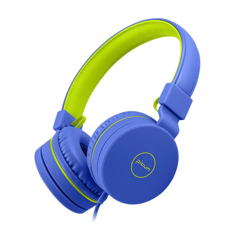 Bengoo C30 over-ear headphones in mint green with a braided cable and 3.5mm plug.