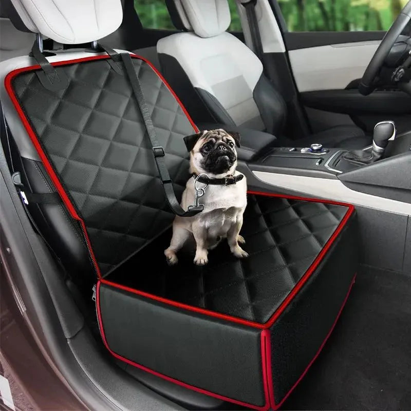 Big dog car seat pad with non-slip base, size 42x42x20cm, in black colour
