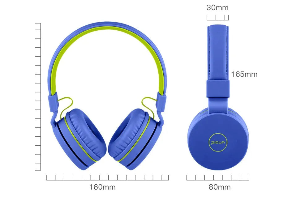 Bengoo C30 over-ear headphones in mint green with a braided cable and 3.5mm plug.