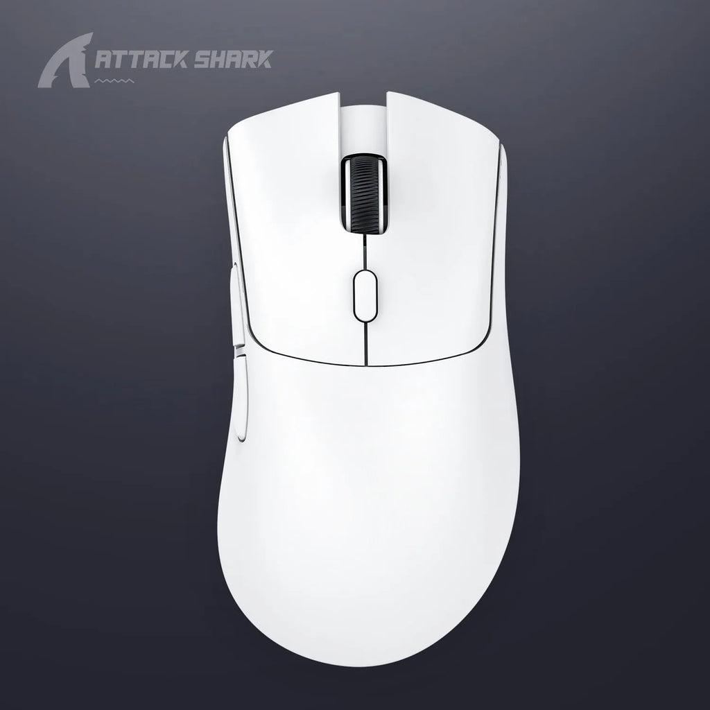 Attack Shark wireless Bluetooth three-mode gaming mouse in black, white or red colours