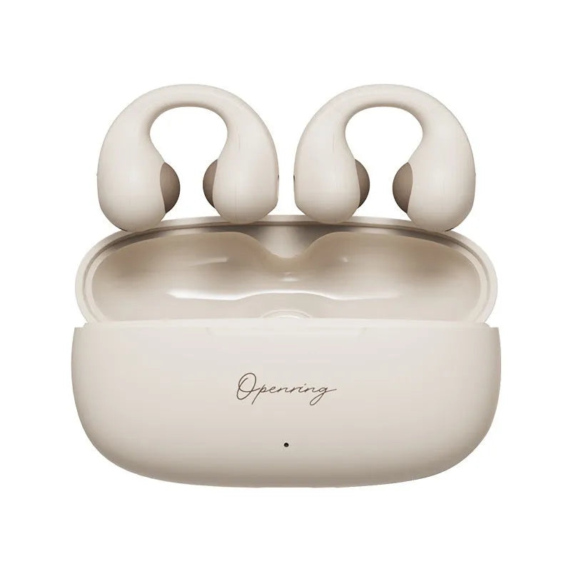 Gas bone conduction Bluetooth headset clip-on wireless sports earphone Earth and Bright Moon colours PC ABS