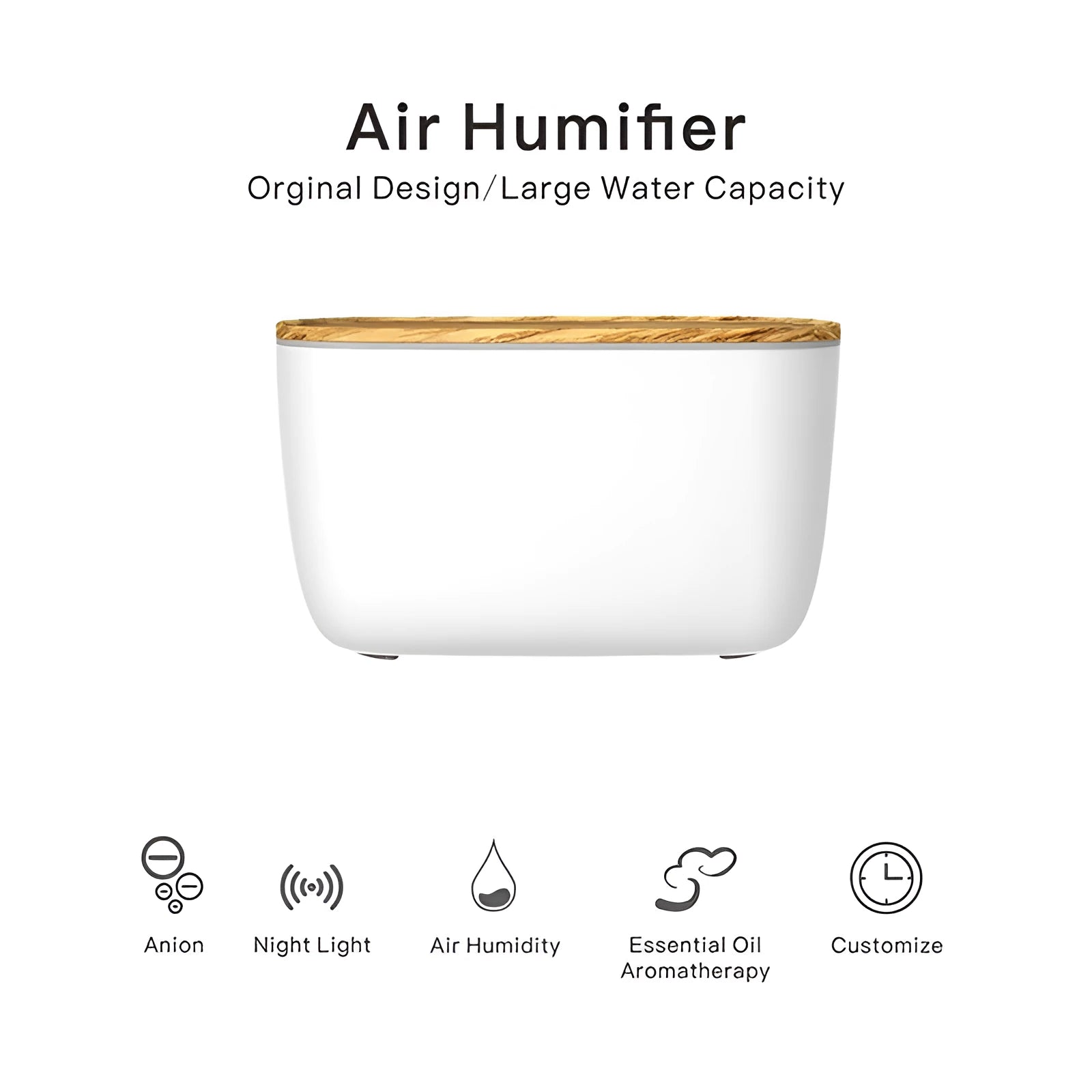 GX-22K compact white household aromatherapy humidifier atomiser with LED night light on a table