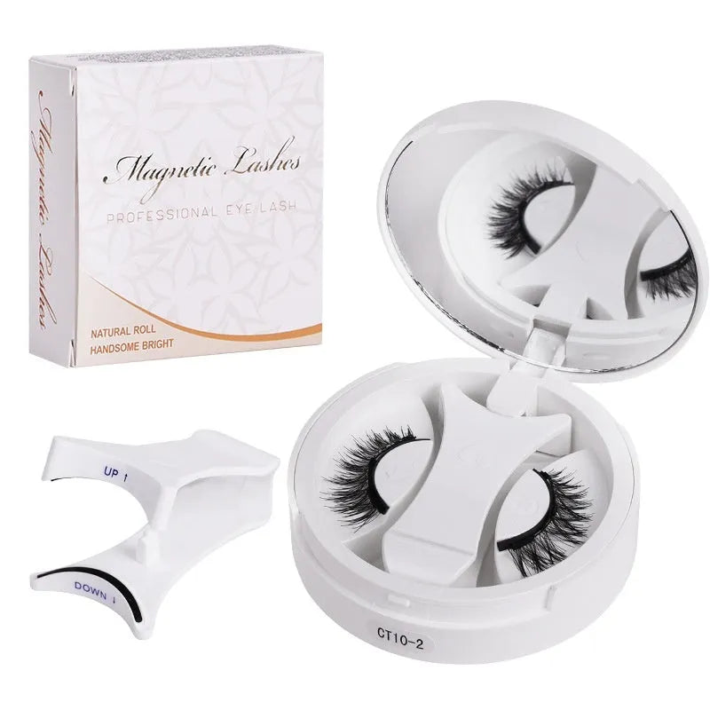 Portable false eyelashes storage box with magnetic closure and integrated soap holder compartments
