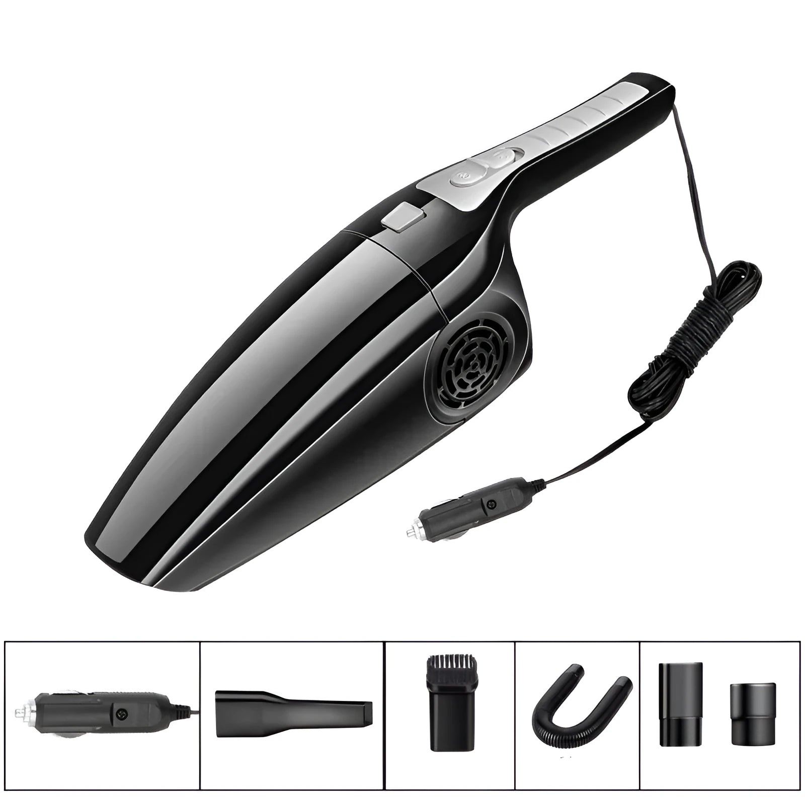 PoHigh Power Hypa eighth generation car vacuum cleaner in black or orange colour