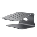 Aluminium alloy rotary laptop cooling bracket in silver or grey with striped finish