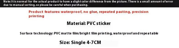 Candy theme decorative waterproof stickers measuring 4-7cm individually, 50 sheets pack