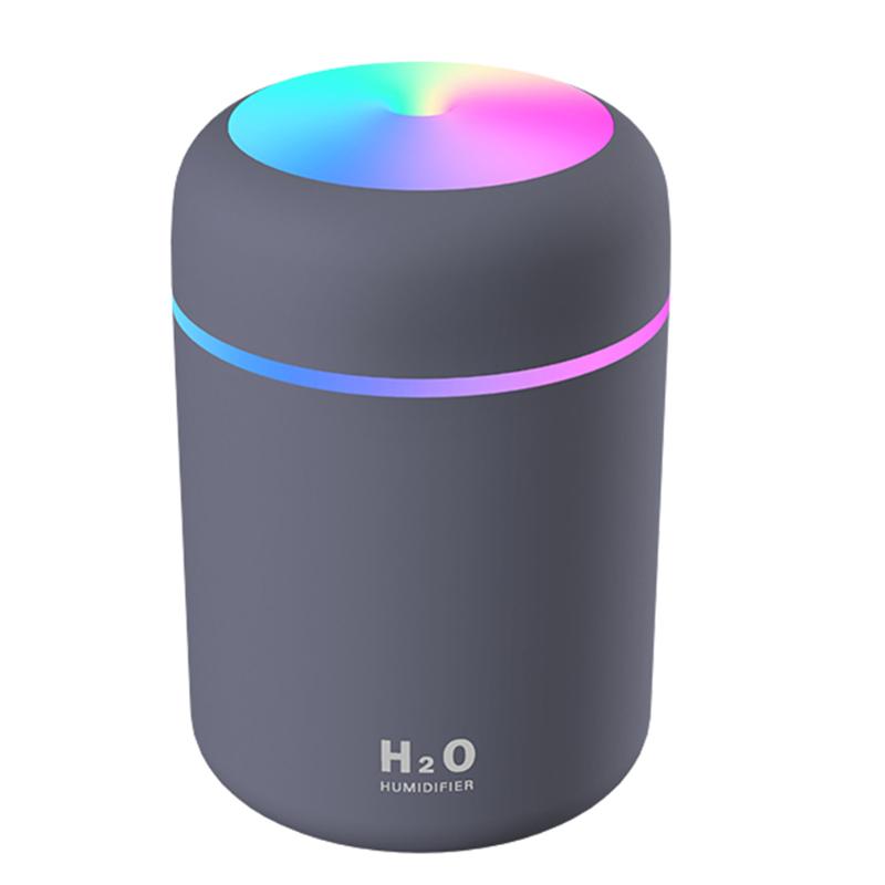 Portable Cup-Shaped Mini USB Humidifier - Cool Mist Air Purifier with Colourful LED Lights for Car, Home & Bedroom