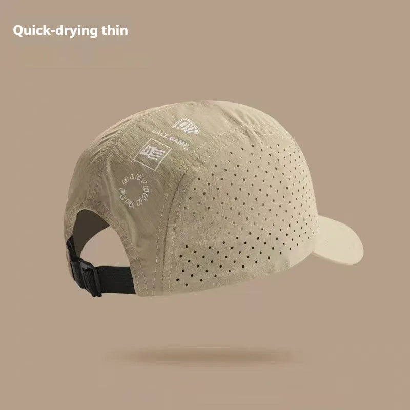Adjustable dome crown baseball cap in breathable mesh acrylic fabric for summer sun protection