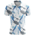 Colourful printed loose fit sports short sleeve top on a hanger