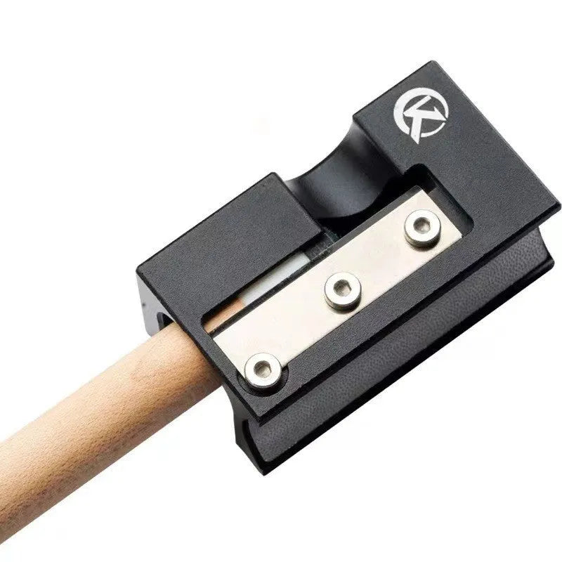 Black all-metal billiard cue leather tip repair tool for pool and snooker maintenance