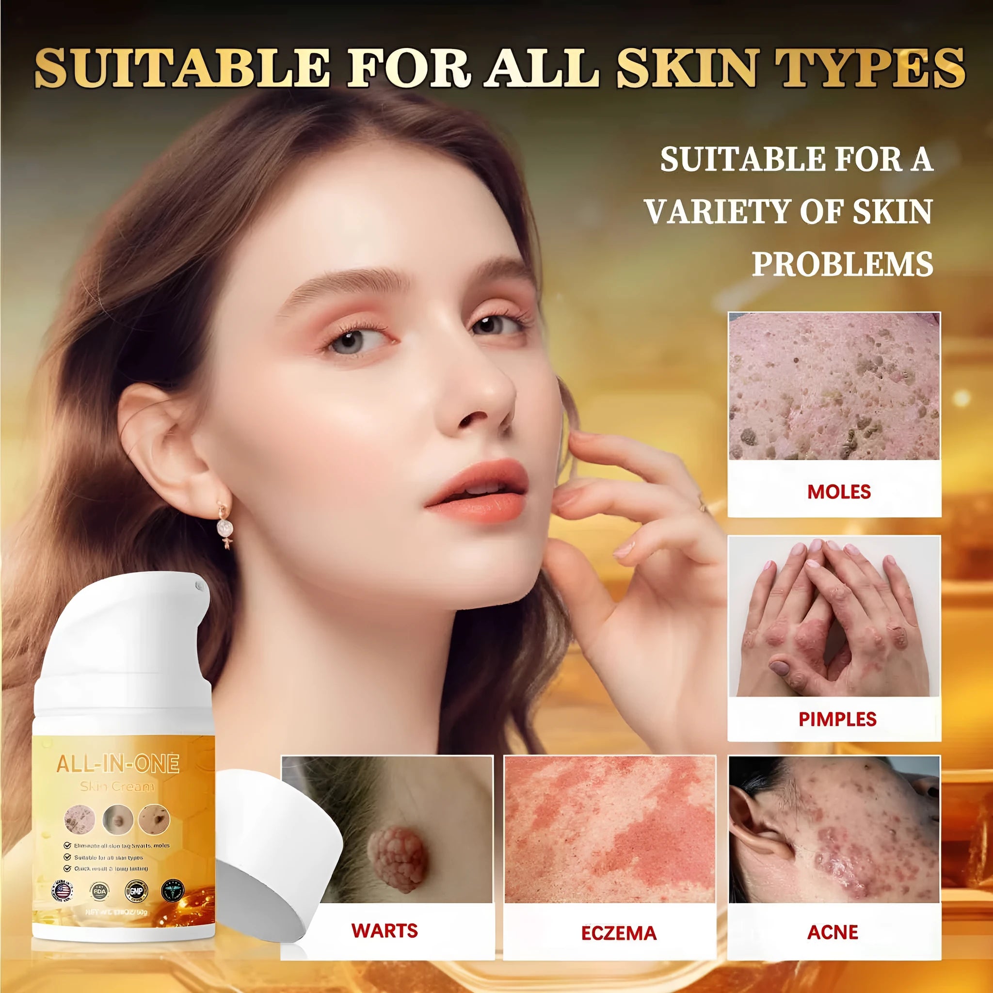 50ml neck cleaning cream skincare product for female and male home use