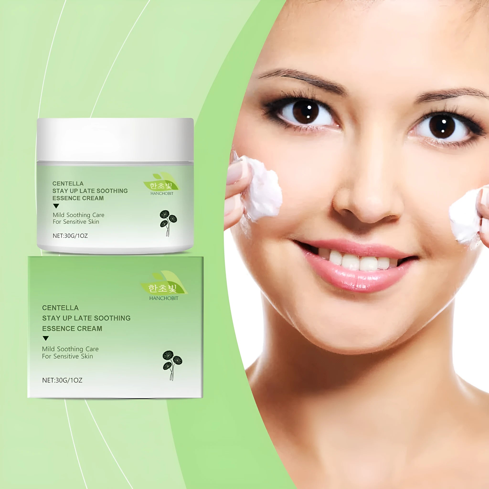 Centella Asiatica Soothing Cream 30g pot with botanical extracts.