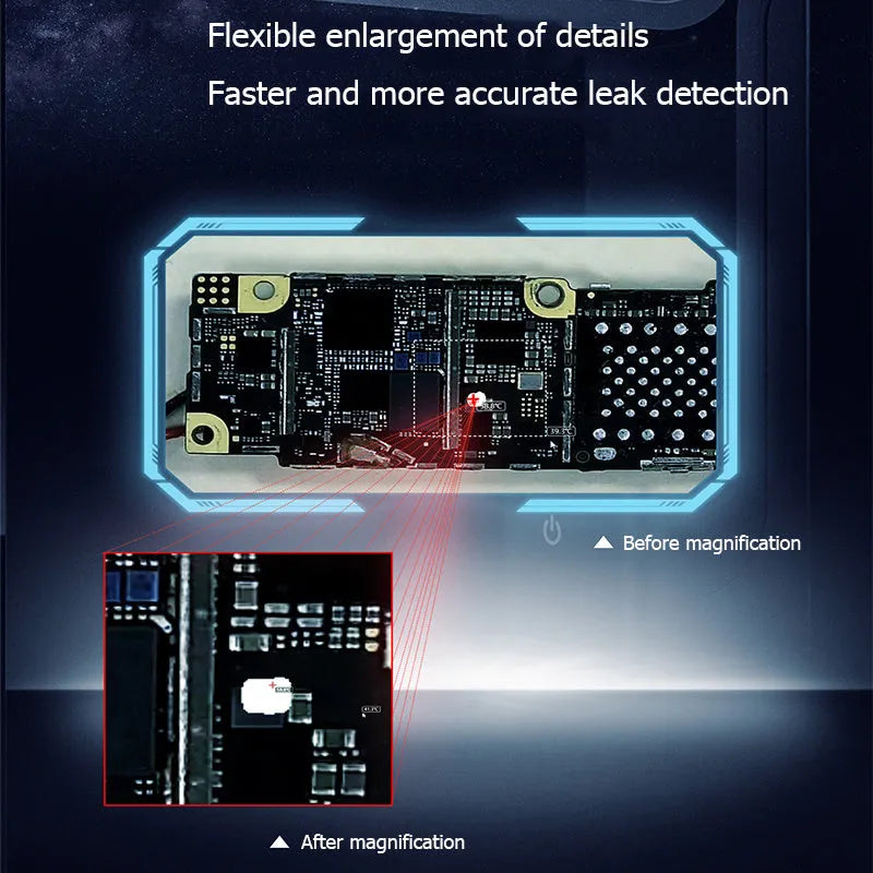 Black USB mobile phone diagnostic instrument for mainboard testing in telecommunication repair