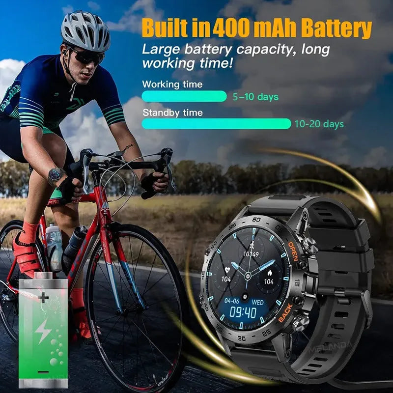 Bluetooth calling smart watch with waterproof design and health monitoring features