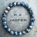 Handmade K2 Azurite geometric beaded bracelet with new Chinese style ethnic design