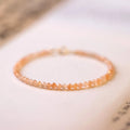 Ultra-thin 3mm sunstone bead crystal bracelet in natural style with manual crafting