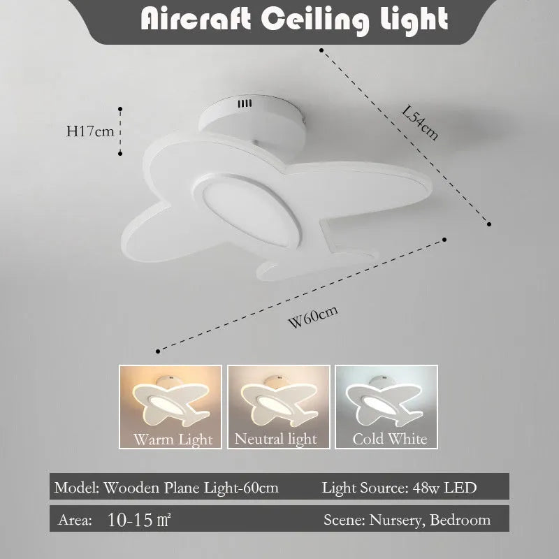 Simple creative LED ceiling light iron body wood finish 50cm size for bedroom corridor