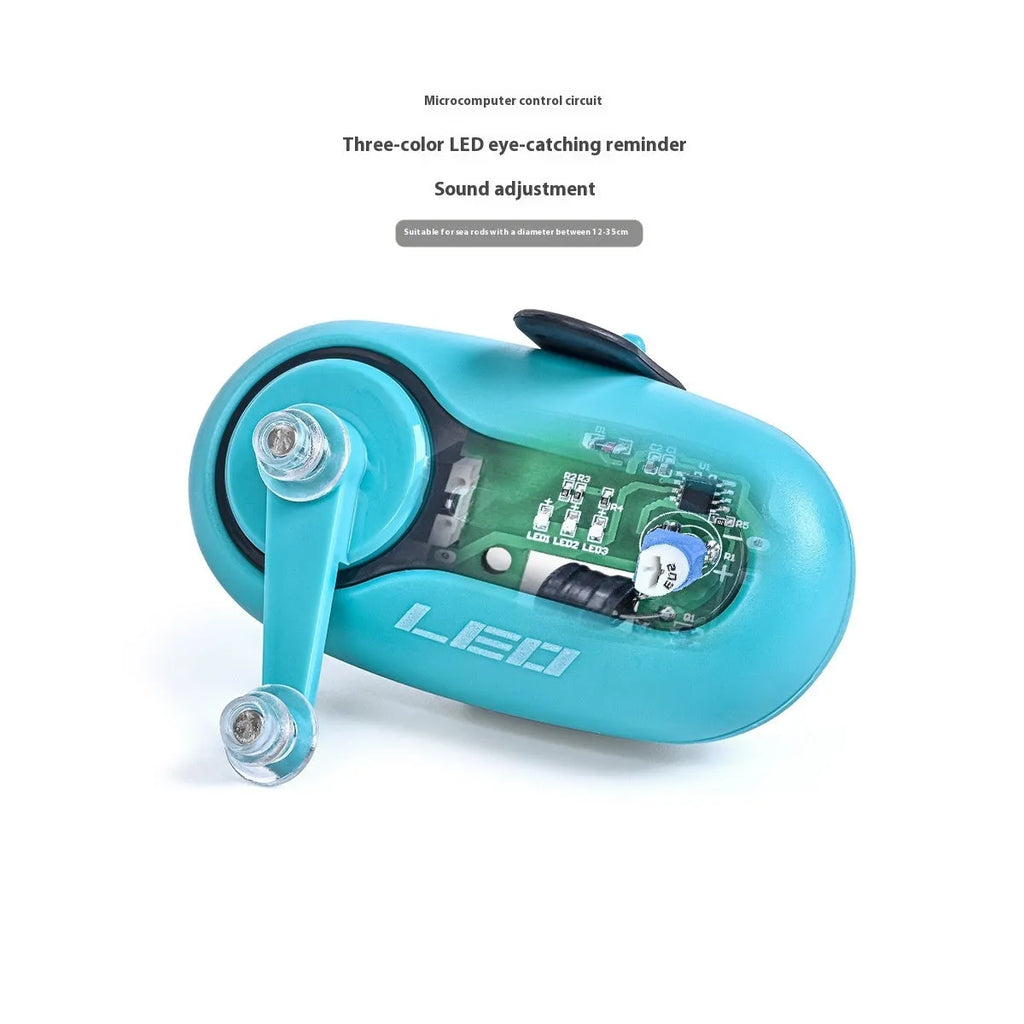 Telescopic fishing rod alarm with automatic signal induction lamp for night fishing