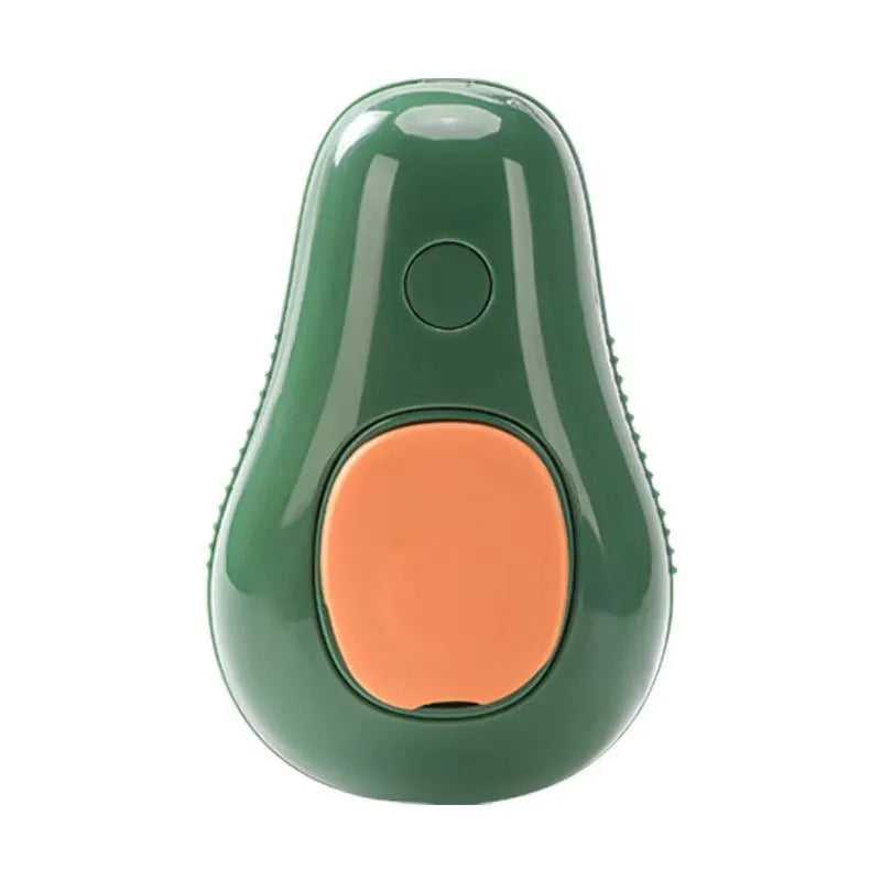 Avocado green pet grooming brush with detachable spray handle for coat conditioning