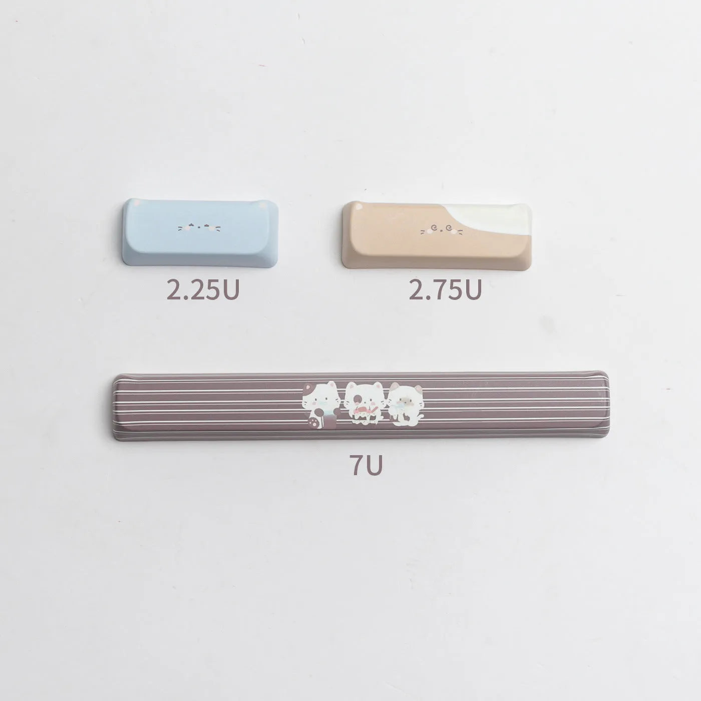 High Sea Salt Cat PBT sublimation keycaps full set with March space and 7u supplement keys