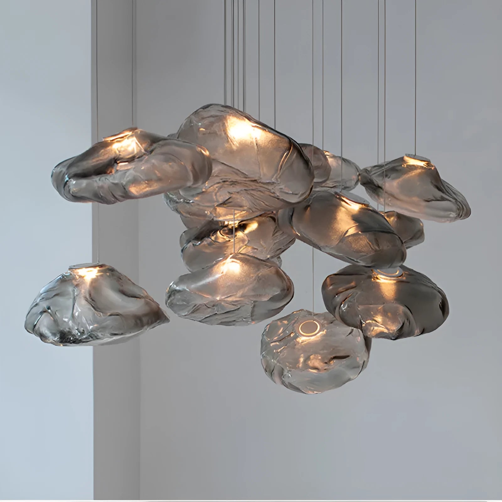 Postmodern glass decorative chandelier in light luxury style with modern simplicity design