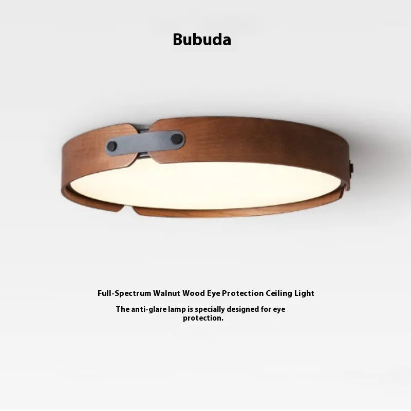 Japanese style wooden ceiling lamp with PMMA lampshade in 42cm and 56cm sizes