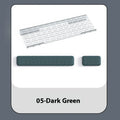 Double-sided keyboard and mouse pad with memory foam wrist rest on a resin base.