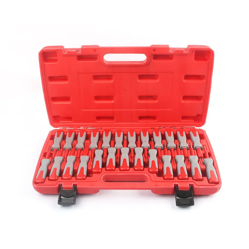 25-piece car terminal removal needle and pull-out key tool kit for automotive electrical harness disassembly.