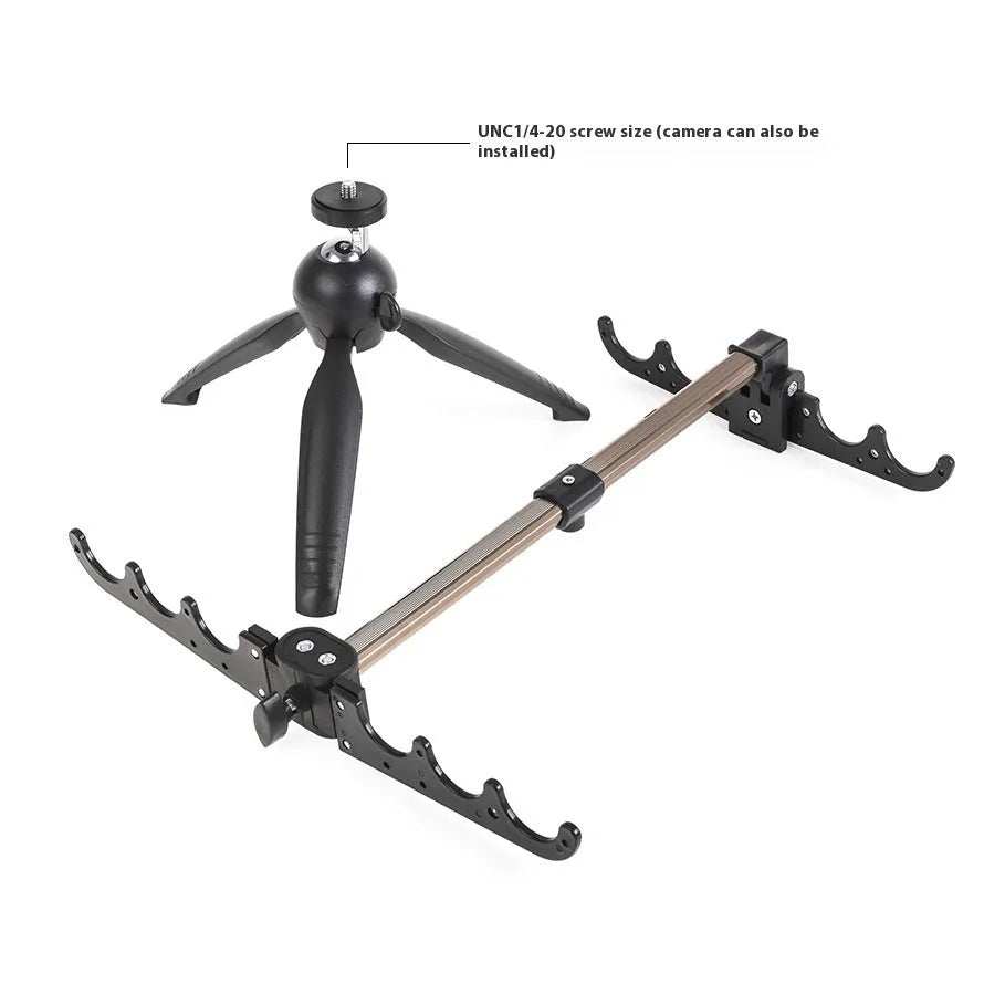 Aluminium alloy ice fishing triangle rod holder tripod bracket on ice.