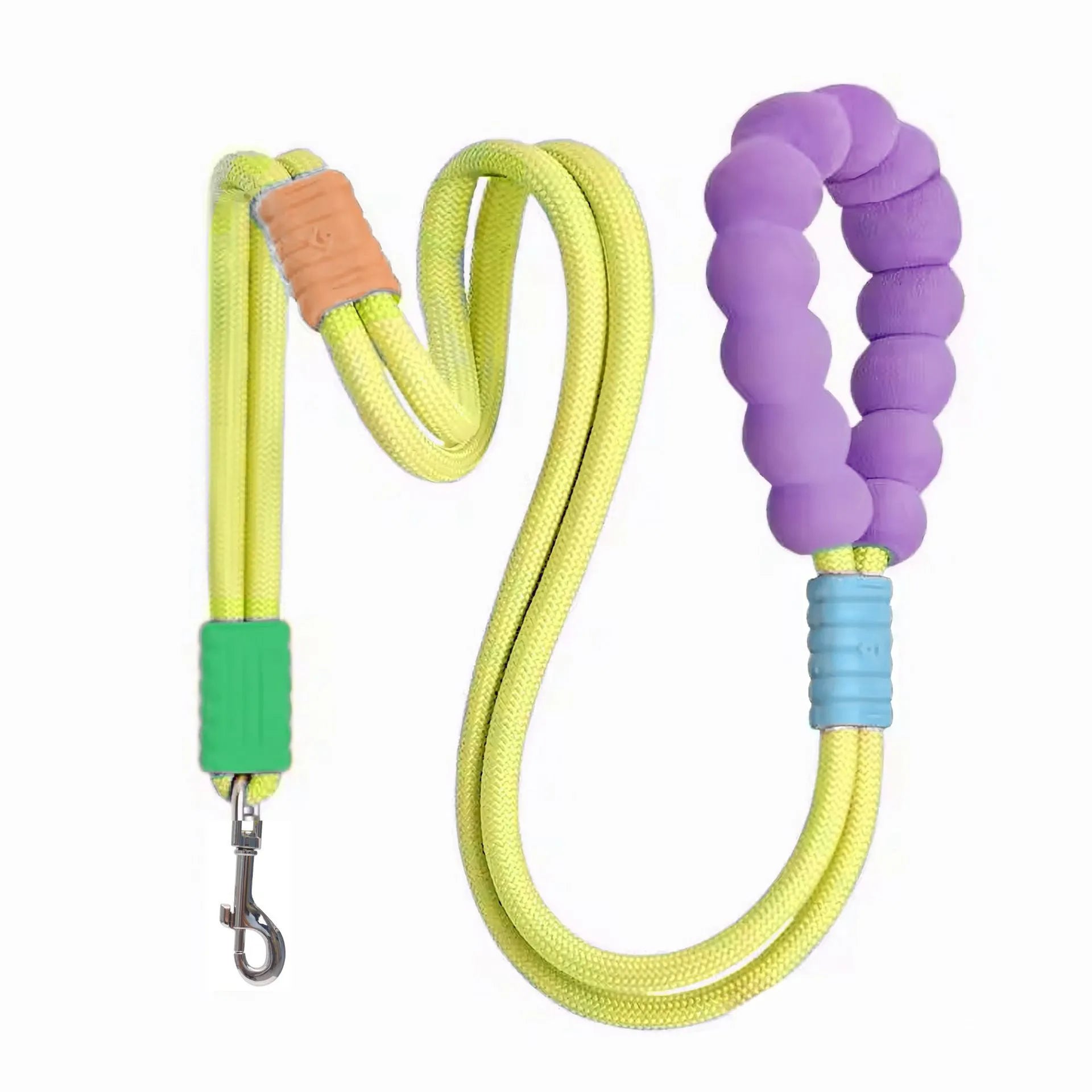 Dog traction rope leash with anti-slip foam handle measuring 140cm in length