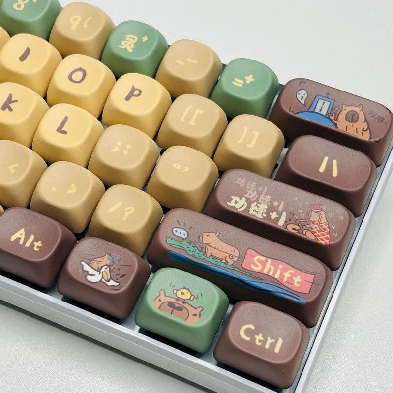 Capabala colourful 130-key MOA height ABS keycap set for mechanical keyboards.