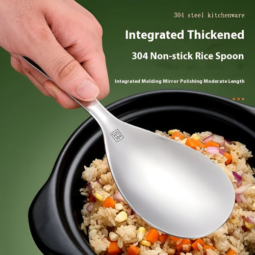 304 stainless steel meal spoon with simple design and polished surface
