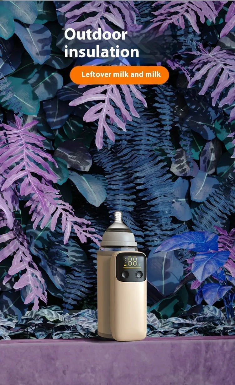 Fast-charging 8000mAh baby bottle insulation warmer with universal fit