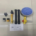 Yellow car wash mop cleaning tool with three-gear hydraulic control and combination brush head