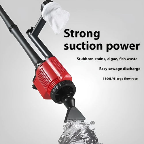 N28 automatic fish tank cleaning machine with sand suction device and power adapter